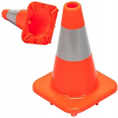 Immagine prodotto di Cono Stradale / Paletto Di Segnalazione Riflettente 30 Cm – Morbido, Pvc