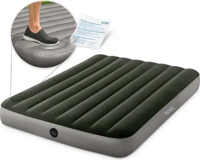 Image de Matelas gonflable 191x137x25 cm avec pompe à pied intégrée INTEX 64762