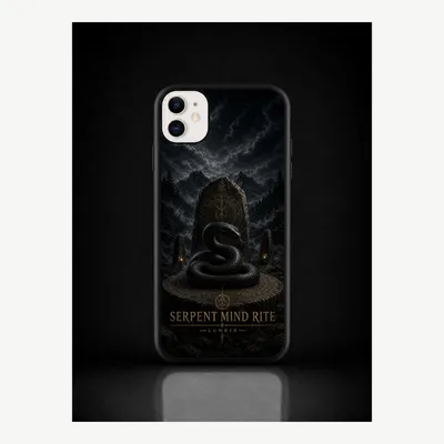 Productafbeelding van iPhone 11 hoesje, telefoonhoesje, beschermhoesje, case met slangenmotief – LUNØIR ©