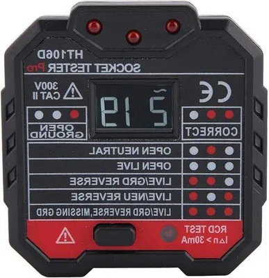 Produktbild von Elektrischer Socket-Tester Auto-Neutraleinschaltung HT106D - Werkzeug zur Fehlererkennung in elektrischen Netzwerken