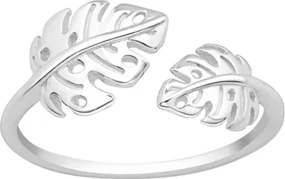 Produktbild von Ring offen Silber 925 mit Blätter 52 (16.5 mm Ø)