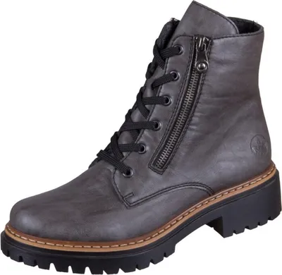 A single gray boot is shown against a white background.