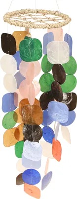 Produktbild von Maritimes Windspiel Capiz Muscheln Deko Hänger 55cm Natura
