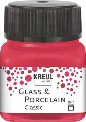 Zdjęcie produktu dla Kreul Classic Farba do szkła i porcelany Carmine Red 20 ml 1 szt.