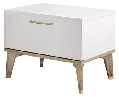 Image de Table de chevet enfant Table de chevet chambre enfant bois blanc Table
