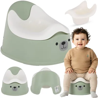 Produktbild von Töpfchen Toilettentrainer Kinder Töpfchen Kindertoilette Babytopf WC Toilettentrainer Anti-Rutsch Mit Aufkleber grün
