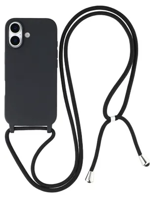 Produktbild von iPhone 17 Hülle - Coverup Silikon Back Cover mit Handykette - Schwarz