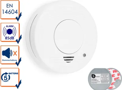 Produktbild von Rauchmelder mit Magnetbefestigung, 85dB Alarmton für zuverlässigen Brandschutz