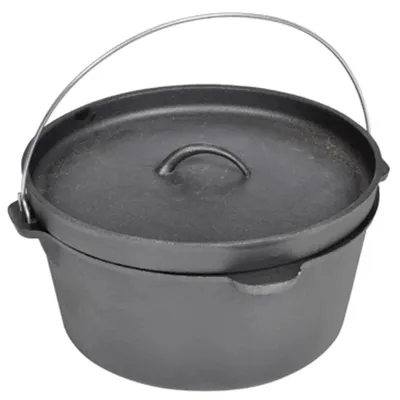 Immagine prodotto di Pentola casseruola da campeggio in ghisa con coperchio