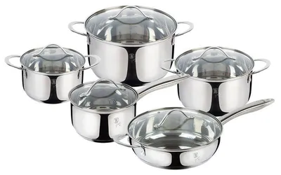 Produktbild von 10-teiliges Edelstahl-Geschirrset „Silver Jewellery Collection“