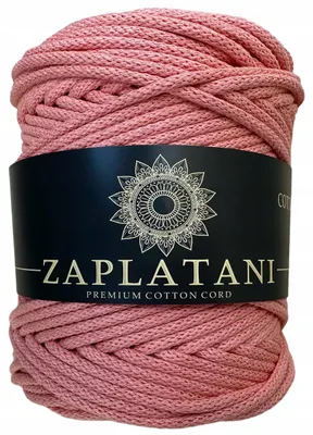 Produktbild von Zaplatani Geflochtene Baumwollschnur 5mm 100m Lachsrosa
