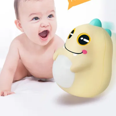 Obrázok produktu pre Dinosaur Tumbler Hračky bitky Interaktívne deti Dar pre dojčatá Batoľatá narodené žlté
