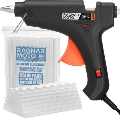 Obrázok produktu pre RAGNAR MOTO 100W horúca lepiaca pištoľ s 52 priehľadnými lepiacimi tyčinkami 11mm lepiaca pištoľ Horúce lepidlo Horúce lepiace tyčinky Horúca lepiaca pištoľ na opravy pre domácich majstrov
