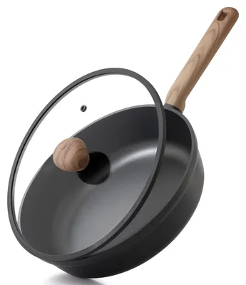 Titanium-Antihaft-Koekenpfanne 28 cm, schwarz, induktionsgeeignet