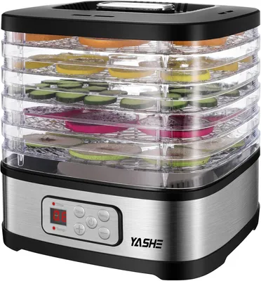 Image de YASHE GGJ-261B Déshydrateur Alimentaire, Contrôle de Température de 35 à 70°C et Minuterie de 72 Heures