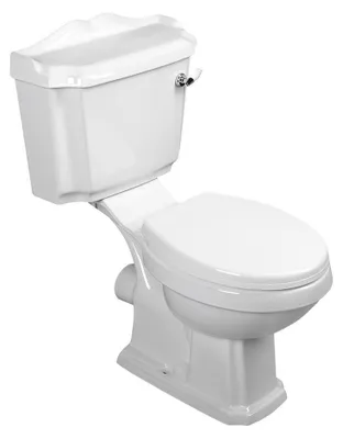 Produktbild von Aqualine ANTIK Retro Kombi-WC + WC-Sitz, weiß