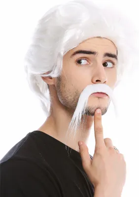 Produktbild von WIG ME UP Perücke Bart Alter Opa Schwarz Weiß 0025-ZA68
