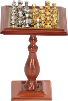 Produktbild von 1:12 Puppenhaus magnetische Schachlegierung Simulation Miniatur mit Tischbein für 1/12 1/6 Dekoration