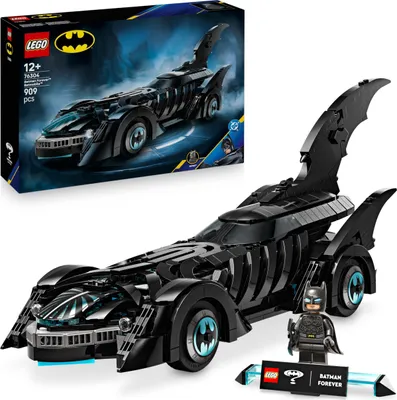Produktbild von LEGO DC Batman Forever Batmobil – Superhelden Fahrzeug mit Minifigur – mit aufklappbarem Cockpit und detailgetreuem Innenraum – Geschenk für Jungen ab 12 Jahren, Teenager und erwachsene Fans – 76304