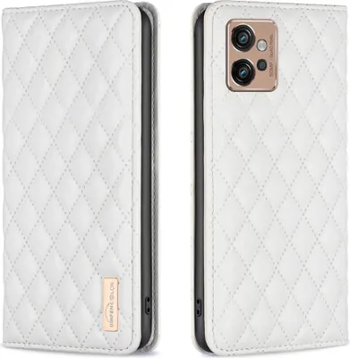 Obrázek produktu pro Moto G32 Pouzdro, Elegantní Flip Kožené Pouzdro s Kapsami na Karty a Stojánkem pro Motorola Moto G32 Bílý