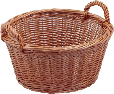 Produktbild von Dekorationskorb,Vollweide, zwei Griffe, Ø oben 40cm x Ø unten 28cm x H 18cm