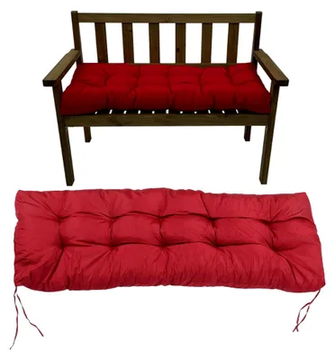 Produktbild von Outdoor Veranda Swing -Kissen, regensicher Sonnenschutz aus PP-Baumwolle, geeignet für 2 Sitzbänke im Innen- und Außenbereich, Garten (Weinrot)