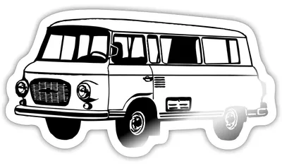Produktbild von Spreadshirt Bus Oldtimer Sticker Aufkleber, 10 x 10 cm, Weiß glänzend