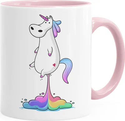 Produktbild von Pups Einhorn Kaffee-Tasse MoonWorks® rosa unisize