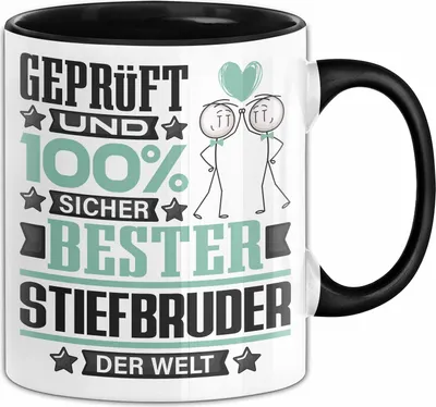 Produktbild von Stiefbruder Geschenk Lustiger Spruch für Stiefbruder Geschenkidee Bester Stiefbruder Der Welt (Schwarz)