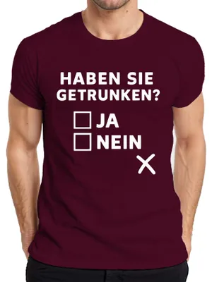 Zdjęcie produktu dla Czy piłeś? Tak czy Nie Śmieszna koszulka męska JGA Beer Bar z alkoholem, bordowy, 3XL