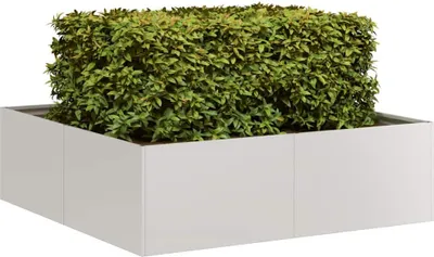 Image de Maison Exclusive - Jardinière 100x100x30 cm, en acier inoxydable
