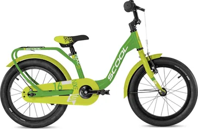 Immagine prodotto di Scool | niXe 16 pollici 1 velocità terugtrap rem, groen/geel