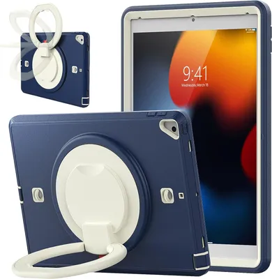 Image de Étui pour iPad 9/8/7 10.2" avec support et bandoulière Bleu marine
