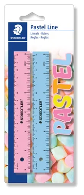 Image de Règle 15 cm 2 pièces couleurs pastel Staedtler