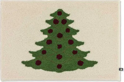 Produktbild von Rhomtuft Badteppich Tannenbaum eckig  80 x 160 cm  Farbe  edelweiss/moss/bordeaux/goldlurex