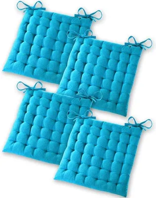Produktbild von Famanu Sitzkissen Set 4 Stück 40 x 40 x 5 cm - für Innen und Außen, 100% Baumwolle