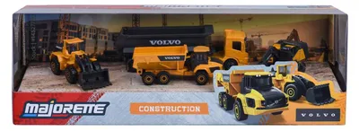 Produktbild von Majorette Volvo Baufahrzeuge Set - 4 Stück - Die Cast Metall Spielzeug