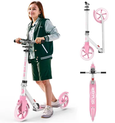 Immagine prodotto di Cityroller pieghevole, leggero e regolabile, con ruote da 205 mm, capacità di carico massima di 108 kg, adatto a bambini e adulti