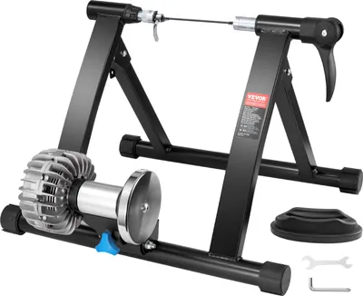 Produktbild von Stojak do trenażera rowerowego VEVOR, płynny stojak do rowerów stacjonarnych do rowerów 26-29 cali, płynne koło zamachowe redukujące hałas, przenośny stojak rowerowy do ćwiczeń na rowerze stacjonarnym