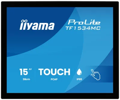 Produktbild von iiyama ProLite TF1534MC-B8X, 38,1 cm (15"), 1024 x 768 Pixel, XGA, LED, 8 ms, Schwarz