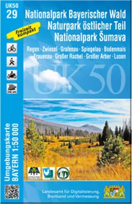 Obrázek produktu pro Národní park Bavorský les, Východní přírodní park, Národní park Šumava 1:50 000 (UK50-29)