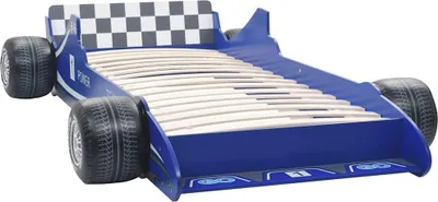 Obrázok produktu pre vidaXL Detská postieľka s dizajnom pretekárskeho auta 90 x 200 cm Modrá