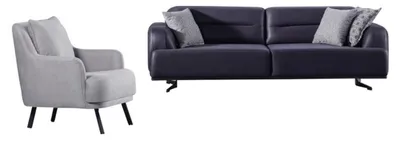 Produktbild von Sofa Couchgarnitur Sitzgruppe Sessel 2tlg Polsterkombination Garnitur Wohnzimmer