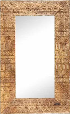 Image de vidaXL Miroir sculpté à la main 80 x 50 x 2,5 cm en bois massif de manguier