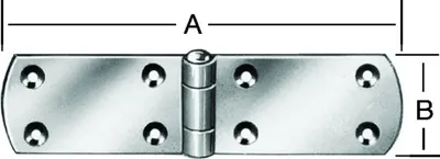 Immagine prodotto di August Vormann Cerniera per casse francesi 120 x 35 mm n. 28120Z (zincata blu)