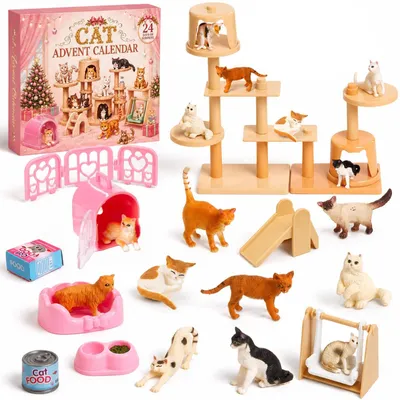Produktbild von Adventskalender 2026 mit 24 Tagen Überraschungen Geschenke Katzen