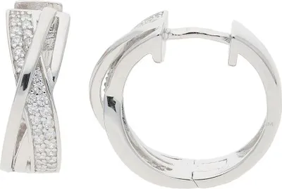 Produktbild von Creolen Silber 925 Zirkonia JL10-06-3060 JuwelmaLux