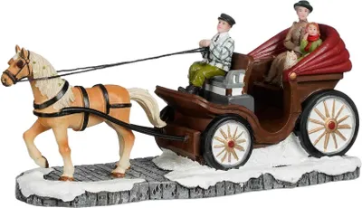 Produktbild von Luville Weihnachtsdorf Paardenkoets - 19x7x9 cm - Polyresin - Mehrfach