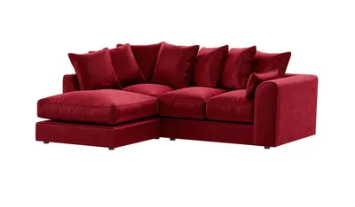 Produktbild von SLF24 - Linksseitiges Ecksofa Dillon Velvet - dunkelrot - Kronos 2