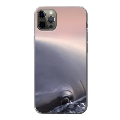Produktbild von MuchoWow® Handyhülle Schutzhülle Hülle für iPhone 12 Pro Max Delfin - Wasser - Nahaufnahme Silikon Softcase Handy Hülle - Hartschale